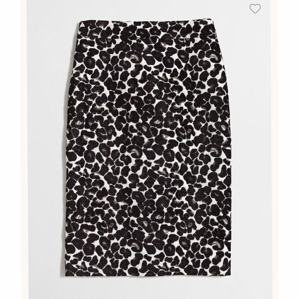 J. Crew Women’s s size 6 Leopard jacquard pencil skirt
